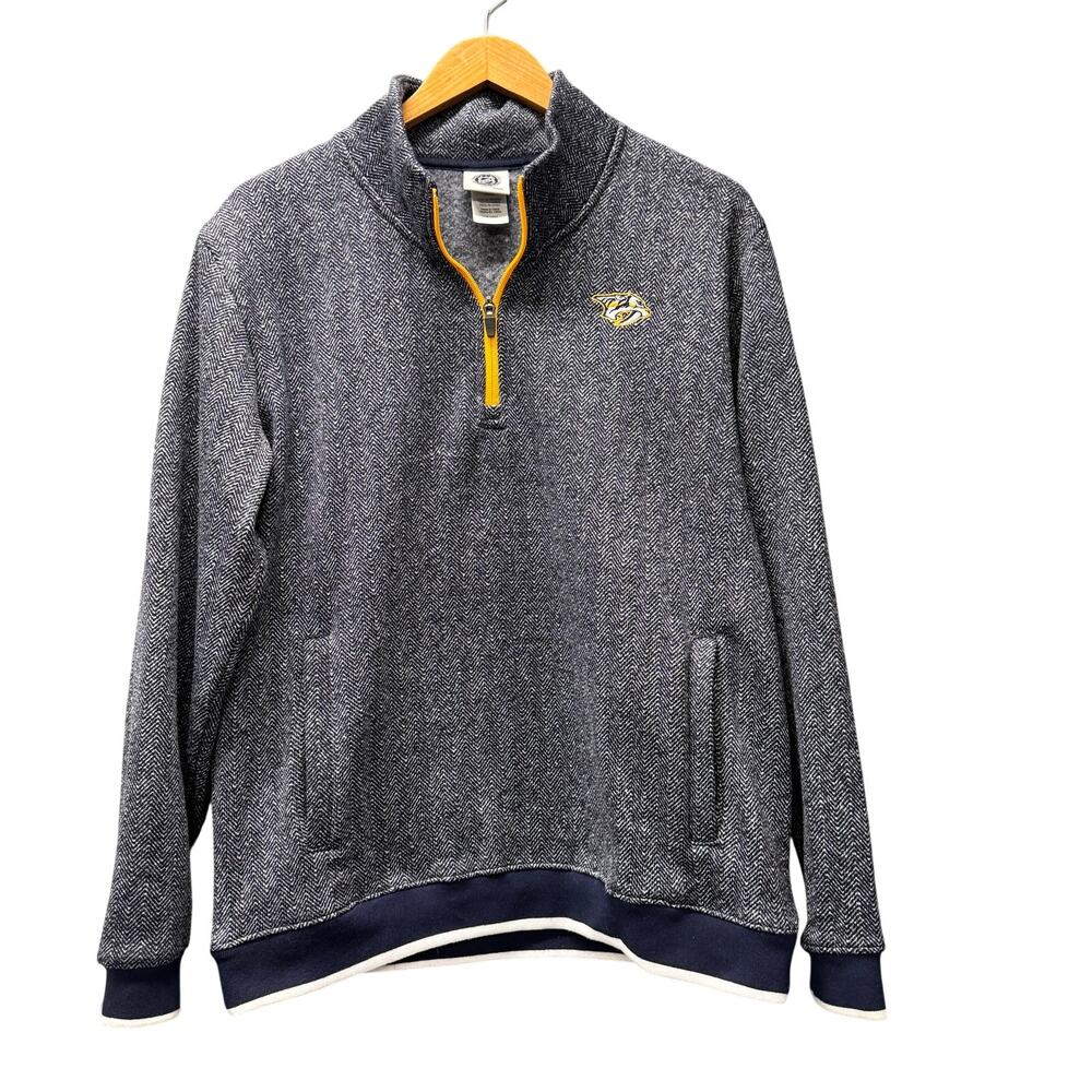 Nashville Predators Sweatshirt‎ Womens Large Blue NHL Hockey Pullover + Pockets